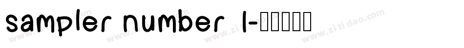 sampler number 1字体转换